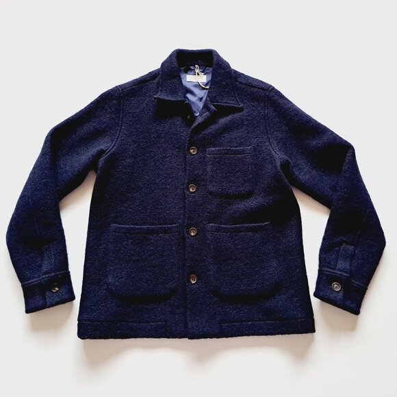 NEW Tintoria Mattei 954 Men's Blue Classic-collar Wool Blend Jacket Size XL - Picture 7 of 16